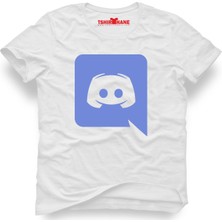 Tshirthane Discord Logo Beyaz Erkek T-Shirt