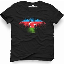 Tshirthane Azerbaijan Azerbeycan Siyah Erkek T-Shirt