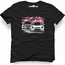 Tshirthane Subaru Vs Evo Siyah Erkek T-Shirt