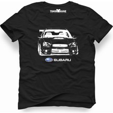 Tshirthane Subaru İmpreza Siyah Erkek T-Shirt
