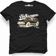 Tshirthane Vw Volkswagen Golf Gti Siyah Erkek T-Shirt