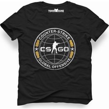 Tshirthane Csgo Cs Go Global Offensive Siyah Erkek T-Shirt