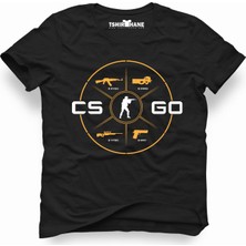 Tshirthane Csgo Cs Go Menu Siyah Erkek T-Shirt