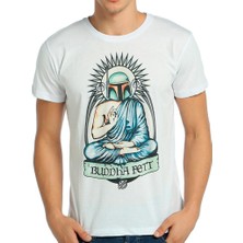 Bant Giyim Star Wars Buda Boba Fett Beyaz Erkek T-Shirt