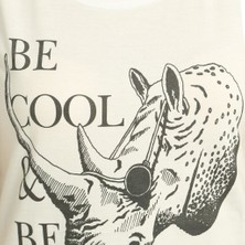 Bant Giyim Be Cool Beyaz Kadın T-Shirt