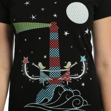 Bant Giyim Lighthouse Siyah Kadın T-Shirt