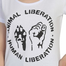 Bant Giyim Animal Liberation Beyaz Kadın T-Shirt