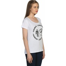 Bant Giyim Animal Liberation Beyaz Kadın T-Shirt