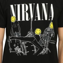 Bant Giyim Nirvana Kurt Cobain Siyah Erkek T-Shirt