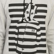 Bant Giyim Charlie Chaplin Gri Kapüşonlu Erkek Sweatshirt Hoodie