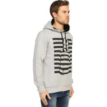 Bant Giyim Charlie Chaplin Gri Kapüşonlu Erkek Sweatshirt Hoodie