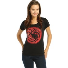 Bant Giyim Game Of Thrones Siyah Kadın T-Shirt