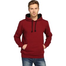 Bant Giyim Bordo Kapüşonlu Erkek Sweatshirt Hoodie