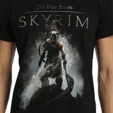 Bant Giyim Elder Scrolls Skyrim Siyah Erkek T-Shirt