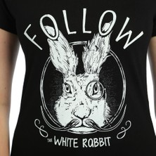 Bant Giyim White Rabbit Siyah Kadın T-Shirt