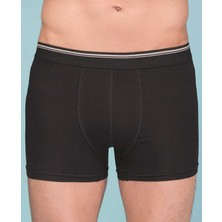 Berrak Likralı Penye Erkek Boxer - 1097-Siyah