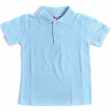 Alm Mavi Kısa Kol 6-16 Yaş Çocuk Okul Lakos Tişört/T-Shirt --80238-004