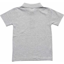Alm Gri Kısa Kol 6-16 Yaş Çocuk Okul Lakos Tişört/T-Shirt - 80238-005