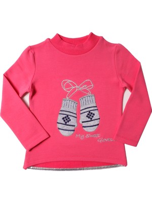 Toontoy Kız Çocuk Sweatshirt Eldiven Nakışlı - 1 Yaş - 86Cm Boy