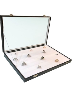 Stand Market  Sosis Model Yüzük Ve Kol Düğmesi Kutusu (Beyaz)