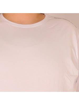 ModeXL T-Shirt Super Bisiklet Yaka 18149 Beyaz