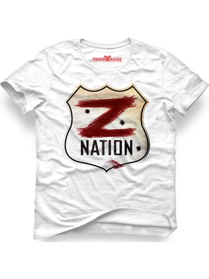 Tshirthane Z Nation Beyaz Erkek T-Shirt