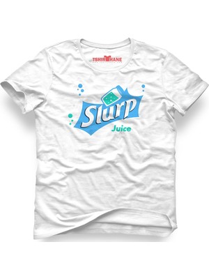 Tshirthane Slurp Juice Beyaz Erkek T-Shirt