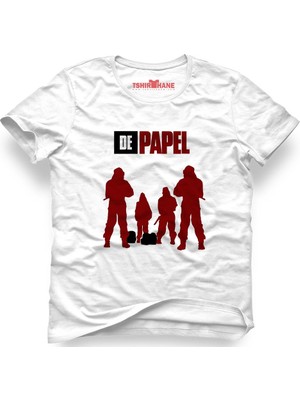 Tshirthane La Case De Papel De Beyaz Erkek T-Shirt