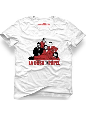 Tshirthane La Case De Papel Dali El Profesor Beyaz Erkek T-Shirt