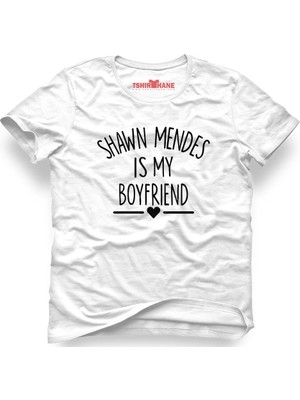 Tshirthane Shawn Mendes İs My Boyfriend Beyaz Erkek T-Shirt