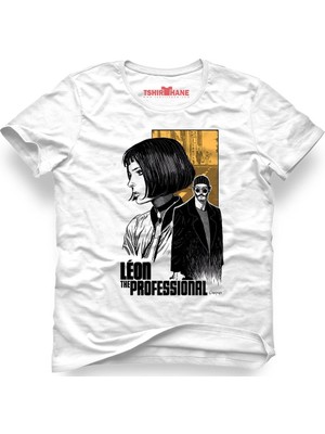 Tshirthane Leon & Mathilda The Professional Sevginin Gücü Beyaz Erkek T-Shirt