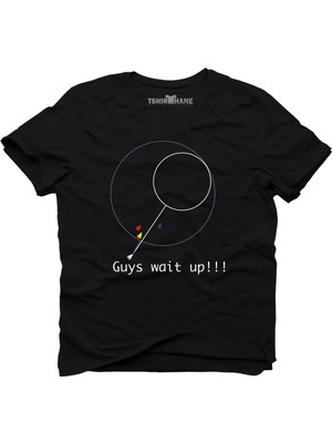 Tshirthane Pubg Guys Wait Up Siyah Erkek T-Shirt