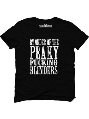 Tshirthane By Order Of Thepeaky Blinders Tommy Shelby Siyah Erkek T-Shirt