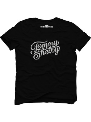 Tshirthane Peaky Blinders Tommy Shelby Logo Siyah Erkek T-Shirt
