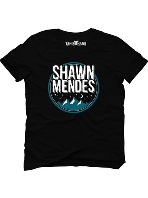 Tshirthane Shawn Mendes Mountain Siyah Erkek T-Shirt
