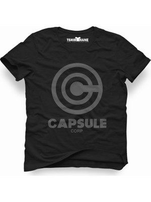 Tshirthane Capsule Corp. Siyah Erkek T-Shirt