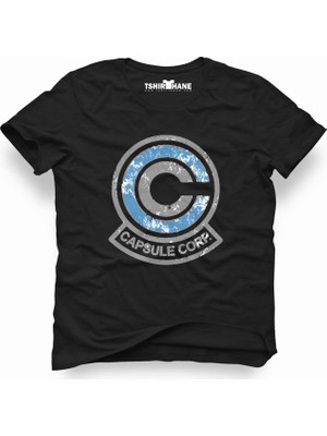 Tshirthane Capsule Corp. Siyah Erkek T-Shirt
