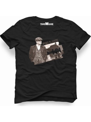Tshirthane Peaky Blinders Tom Shelby Siyah Erkek T-Shirt