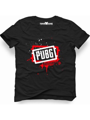 Tshirthane Pubg Dinner Siyah Erkek T-Shirt