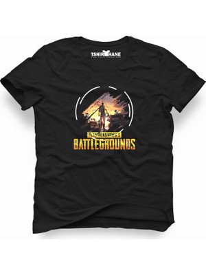 Tshirthane Pubg Battleground Siyah Erkek T-Shirt