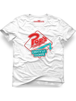 Tshirthane Riverdale Pops Chocklit Shoppe Beyaz Erkek T-Shirt