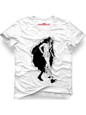 Tshirthane One Piece Monkey D. Luffy Manga Anime Beyaz Erkek T-Shirt