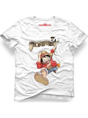 Tshirthane One Piece Monkey D. Luffy Manga Anime Kırmızı Erkek T-Shirt