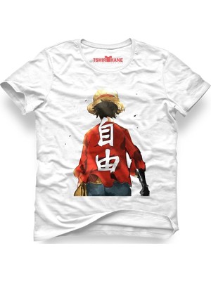 Tshirthane One Piece Monkey D. Luffy Manga Anime Kırmızı Erkek T-Shirt