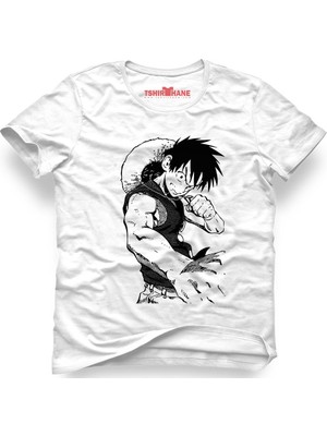 Tshirthane One Piece Monkey D. Luffy Manga Anime Siyah Erkek T-Shirt