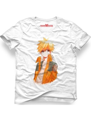 Tshirthane Naruto Kakashi Manga Anime Beyaz Erkek T-Shirt