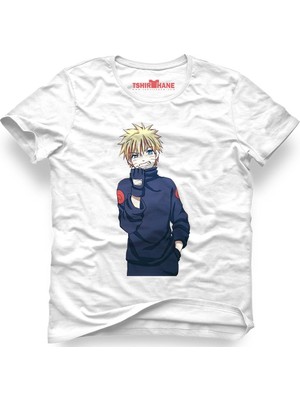 Tshirthane Naruto Kakashi Manga Anime Beyaz Erkek T-Shirt