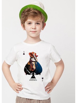 Tshirthane One Piece Beyaz Erkek T-Shirt