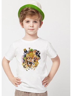 Tshirthane One Piece Beyaz Erkek T-Shirt