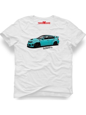 Tshirthane Subaru Beyaz Erkek T-Shirt